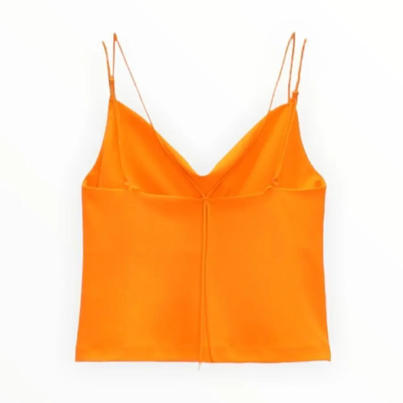 ZARA | Orange | MULTIPOSITION STRAP TANK TOP - Picture 6 of 15